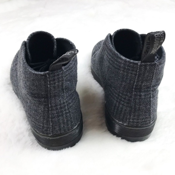 Dr. Martens Men's Gray Grey Felted Wool Boots - Picture 4 of 8